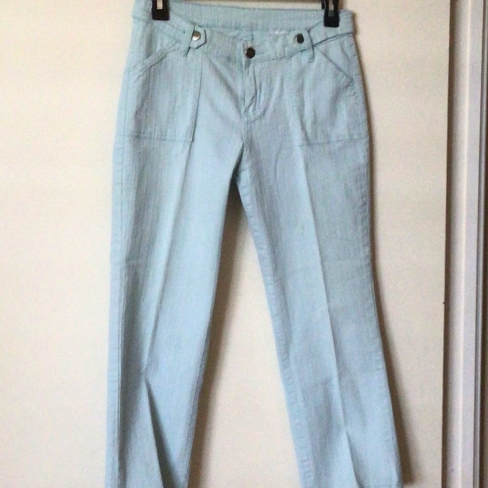 NWOT Coconut Republic Capri Multi-Zip Pockets 70s Style Jeans, Size 9/10